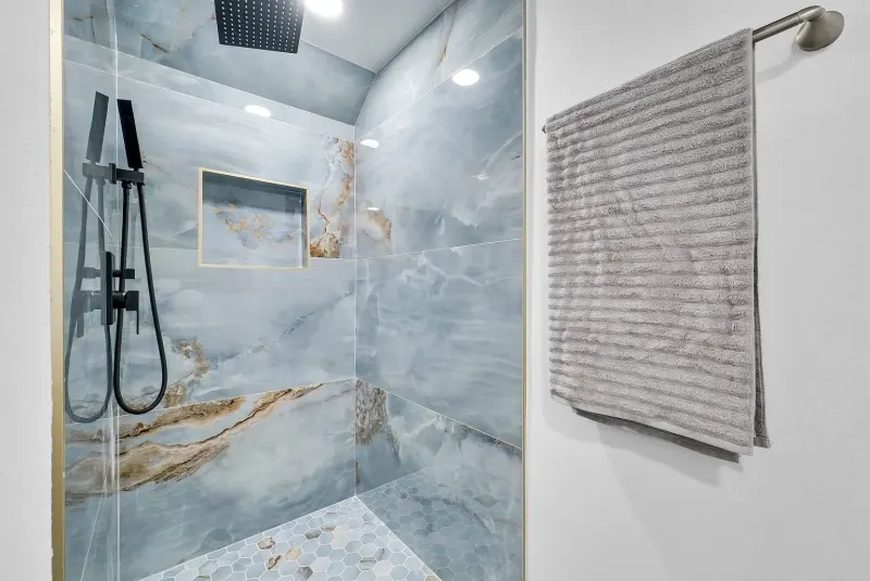 Bathroom with walk-in shower