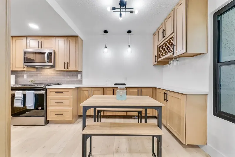 Kitchen and dining area